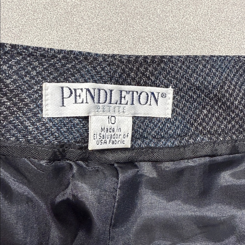 Pendleton Black/Blue/Grey Checked Pattern Size 10… - image 3
